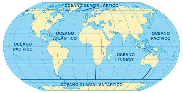 Representação dos oceanos no mapa-múndi. [imagem_principal]