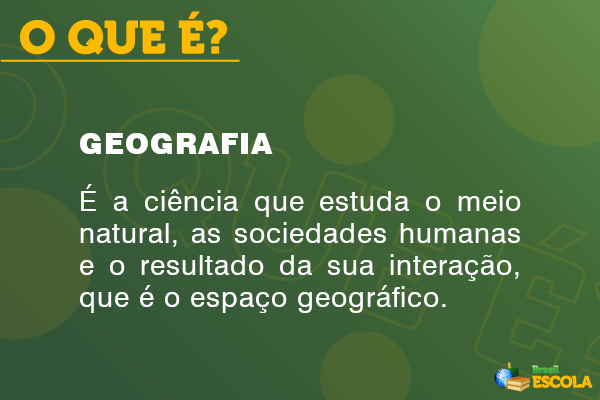 Imagem explicando o que é Geografia.