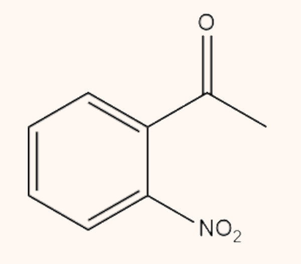 Fórmula estrutural de um nitrocomposto aromático.