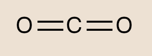 Molécula de dióxido de carbono