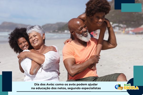 Avós com seus netos negros