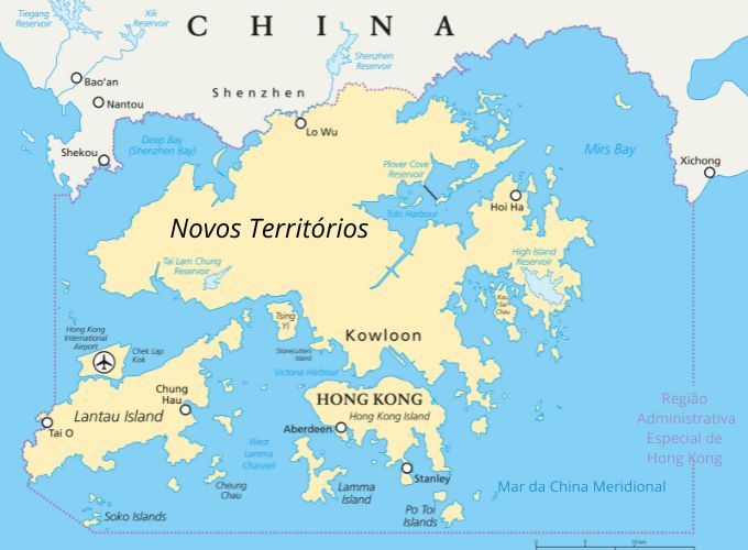 Mapa de Hong Kong