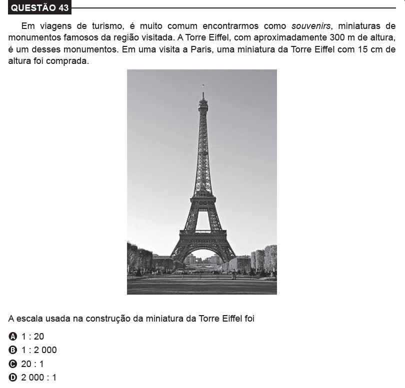 Questão de Matemática do Encceja 