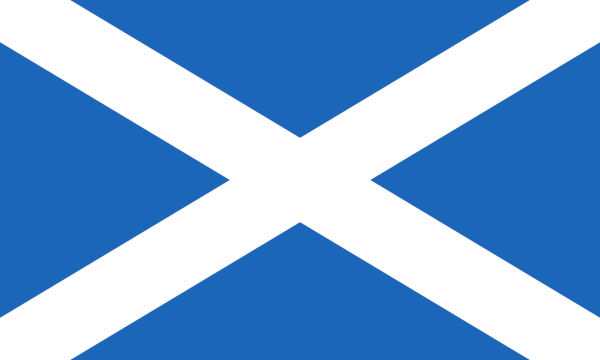 Bandeira da Escócia, um dos países da Grã-Bretanha.