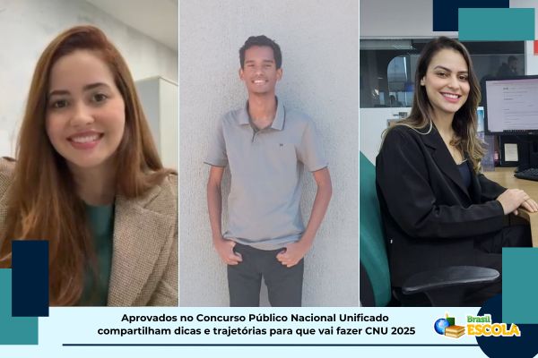 Dicas de aprovados no CNU Fotos dos aprovados no CNU entrevistados na matéria Gabriella Carmo, Luccas e Adrielly Campos