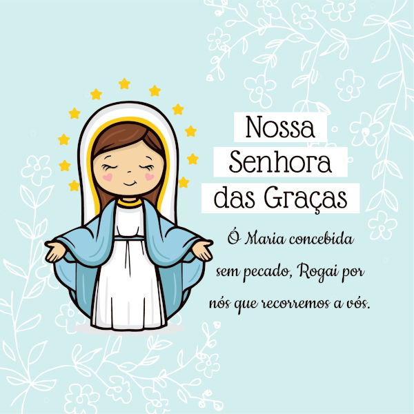 Frase de Nossa Senhora das Graças.