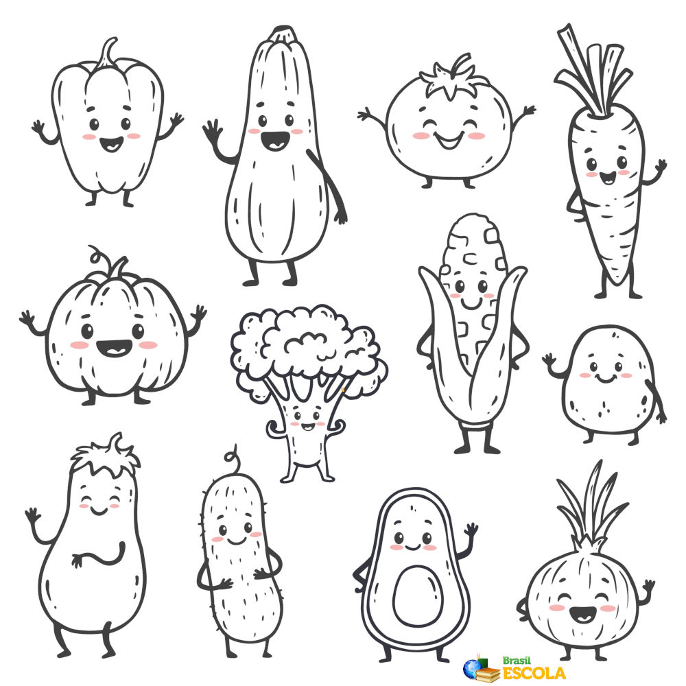 Desenhos para colorir Legumes e verduras