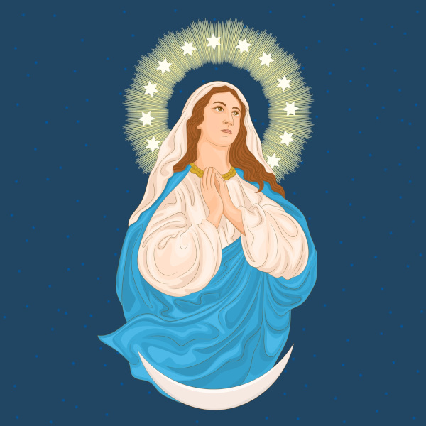 Representação da Nossa Senhora da Conceição.