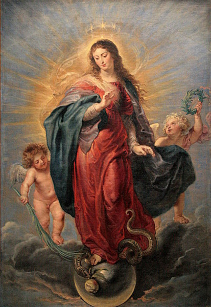 Nossa Senhora da Conceição retratada por Peter Paul Rubens.