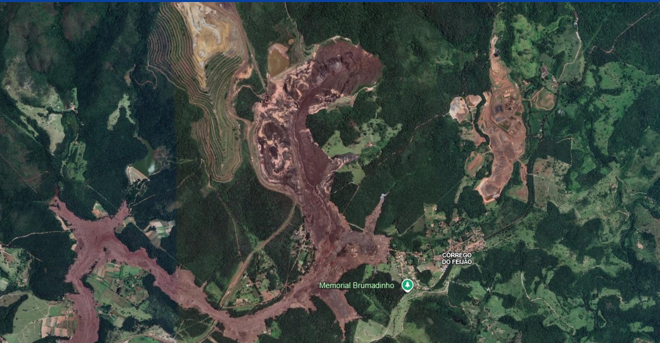 Imagem superior da Barragem da Mina de Córrego 