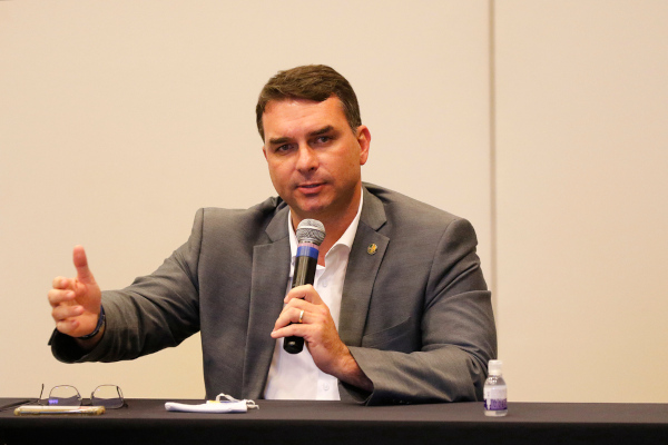 Flávio Bolsonaro, um dos candidatos a presidente 2026.