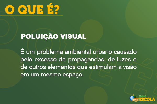 Imagem explicando o que &eacute; polui&ccedil;&atilde;o visual.