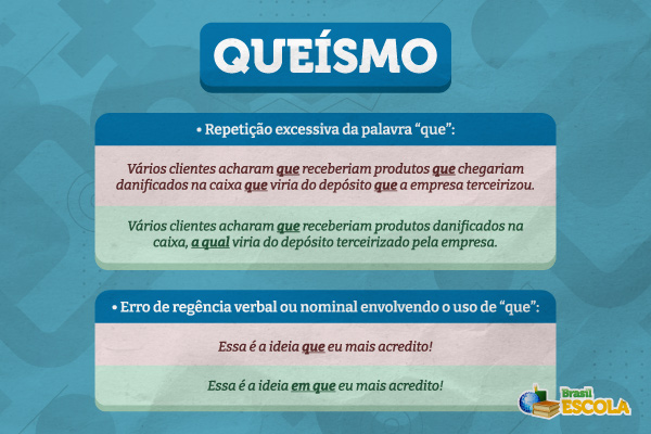 Resumo sobre o que é queísmo e dois exemplos.
