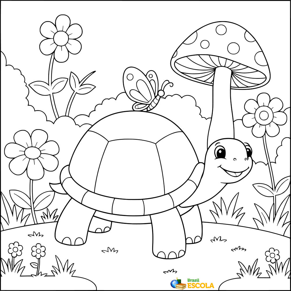 desenho de tartaruga para pintar