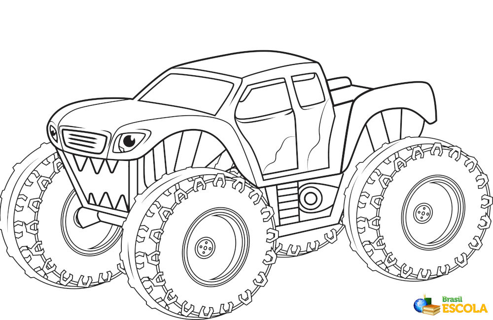 desenho de monster truck para pintar