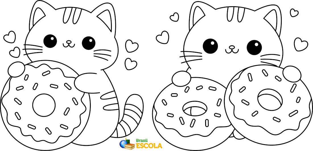 desenho de um gatinho para pintar
