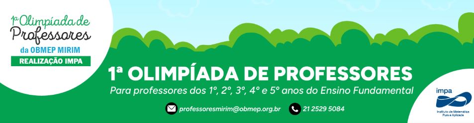 Banner da Olimp&iacute;ada de Professores Obmep Mirim 2026