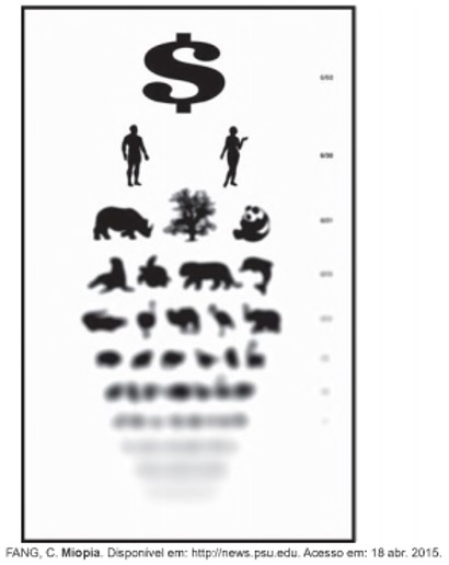 Exame de vista com sombras humanas e de animais em exercícios sobre figuras de palavras.