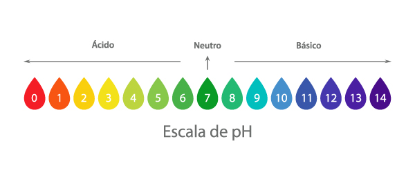 Escala de pH em texto sobre ácidos e bases.