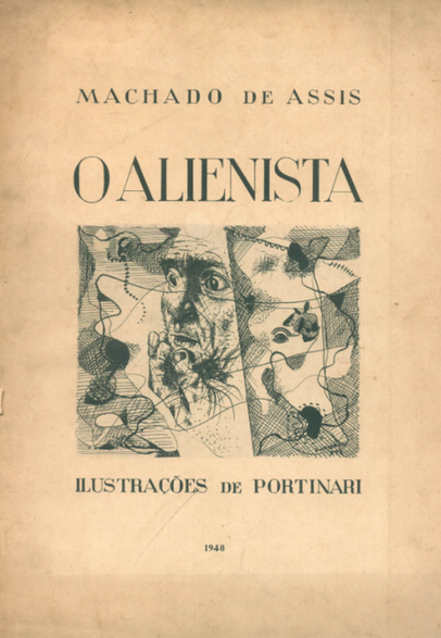 Capa do livro “O alienista” ilustrada por Cândido Portinari.