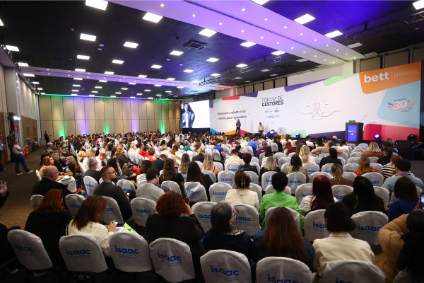 Reflexões sobre os desafios da gestão educacional marcaram o Fórum de Gestores da 30ª edição da Bett Brasil. Foto: Bett Brasil.