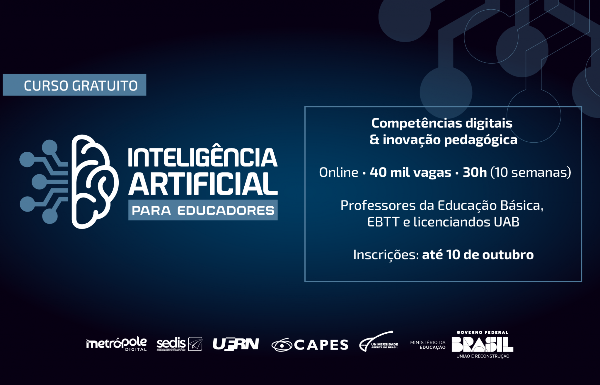 cartilha de divulgação do curso