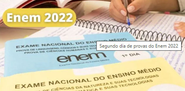 provas 2º dia enem 2022