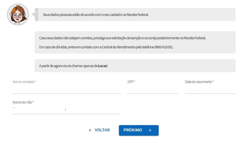 Página do participante do Enem