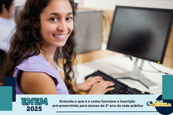 Foto: Rpaz estudando em bilbioteca com pessoas ao fundo. Texto: título da notícia.