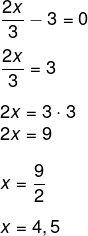Resolução do segundo fator de uma equação produto.