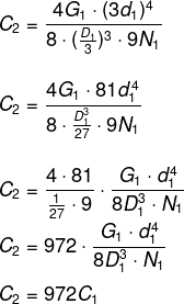 Cálculo do valor da constante C2 em função da constante C1 — questão de Matemática do Enem PPL 2019