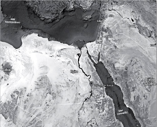 Imagem de satélite do Rio Nilo