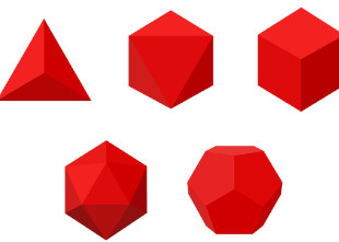 formas geométricas vermelhas
