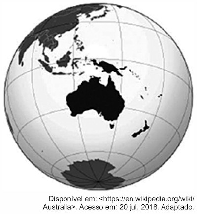 Globo terrestre com continente em destaque