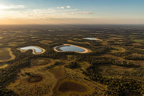 Vista aérea do Pantanal, o bioma brasileiro que se localiza na região Centro-Oeste do Brasil.