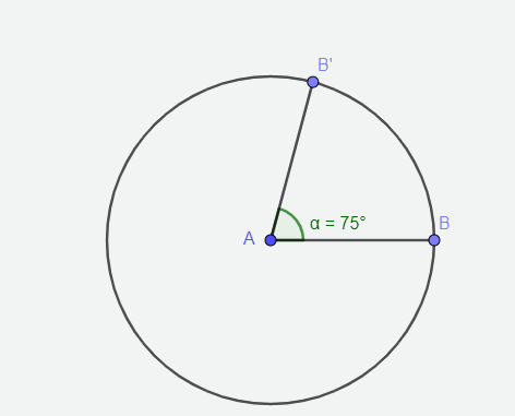 Ilustração de um círculo com indicação de um arco em questão sobre comprimento de arco.