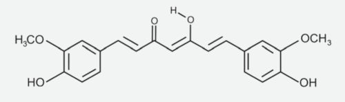 Estrutura química da curcumina em uma questão do Enem sobre funções orgânicas.