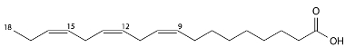 Estrutura do ácido linolênico