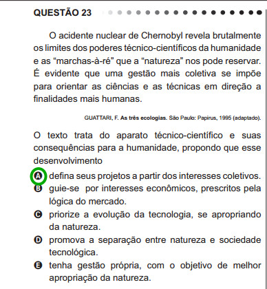 Questão 23, Enem-2011 Acidentes nucleares podem ser abordados no Enem, como no exemplo acima.