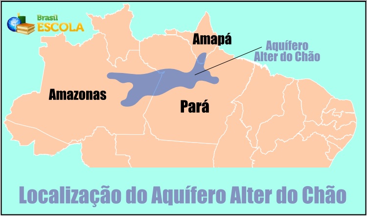 Mapa de localização do Aquífero Alter do Chão, na região Norte do Brasil