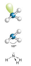 Estrutura da molécula de amônia