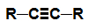 Fórmula estrutural de um alcino