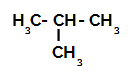 Fórmula estrutural do isobutano