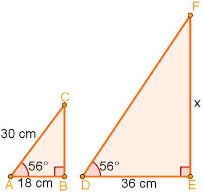 ATIVIDADE SOBRE ANGULOS CONGRUENTES Qual o valor de x nos triângulos a  seguir? 