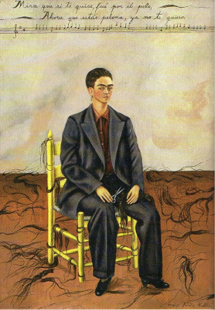 “Autorretrato com cabelo cortado”, de Frida Kahlo