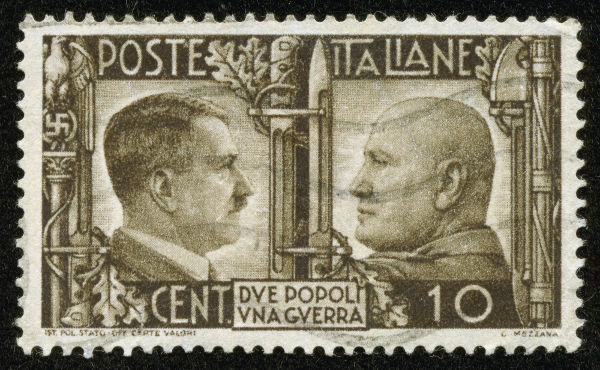 Hitler e Mussolini, líderes fascistas.