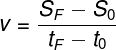 Fórmula detalhada da velocidade média