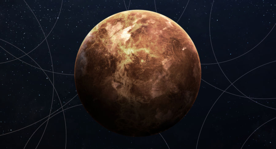 Planeta Vênus, o planeta mais quente do Sistema Solar.