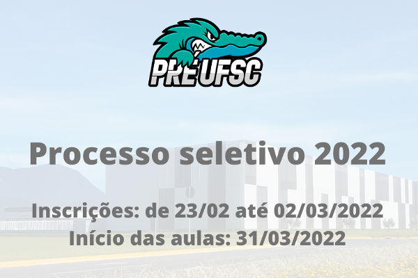 Aulas do Pré-UFSC Joinville são gratuitas