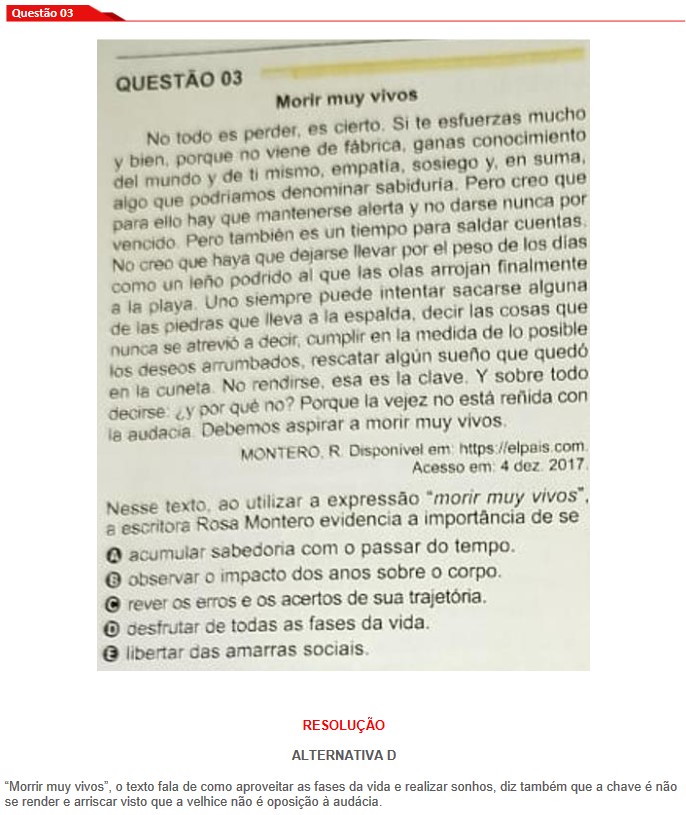 Questão 3 prova amarela Enem 2024